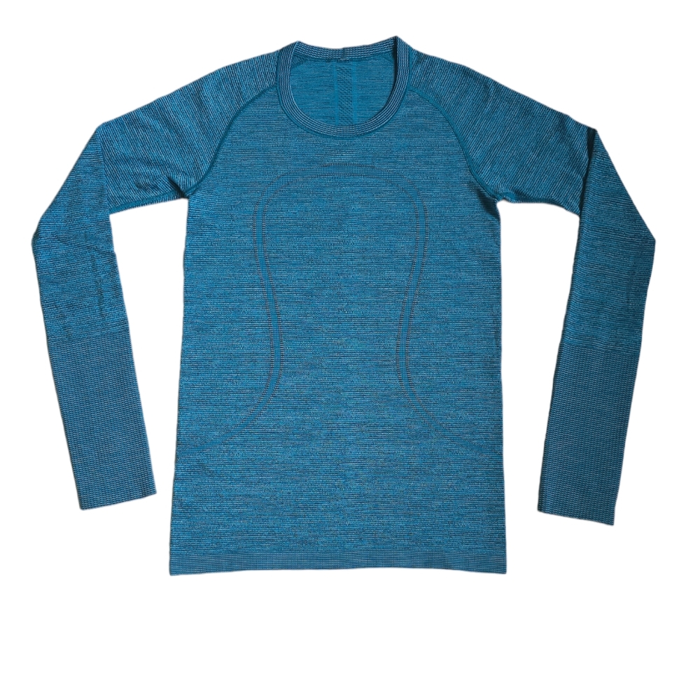 Swiftly Tech Long Sleeve 2.0 Crew Neck Color Heathered Kayak Blue